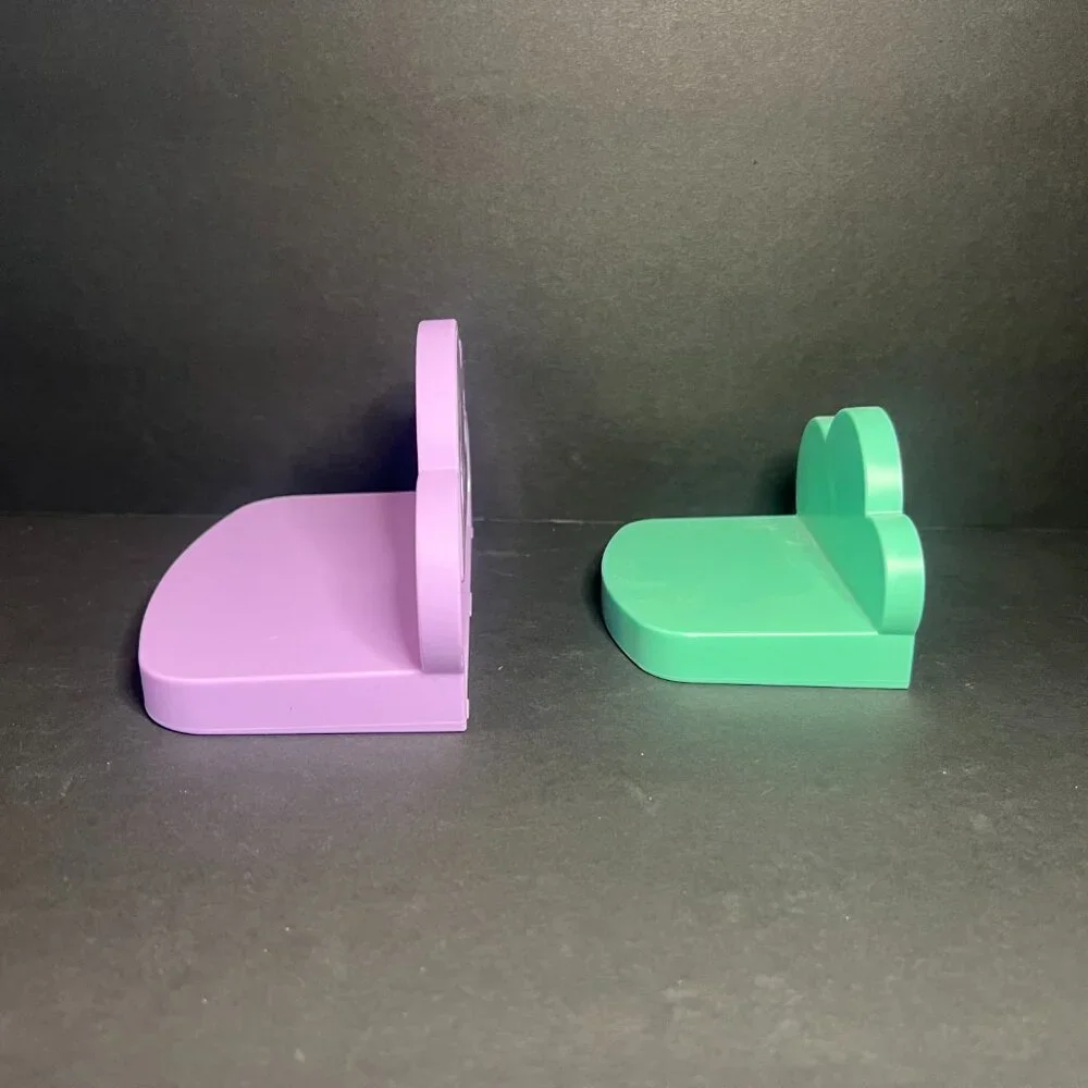 Set of 9 Colorful ABS Plastic Wavy Cloud Shaped Wall Mount Floating Shelves